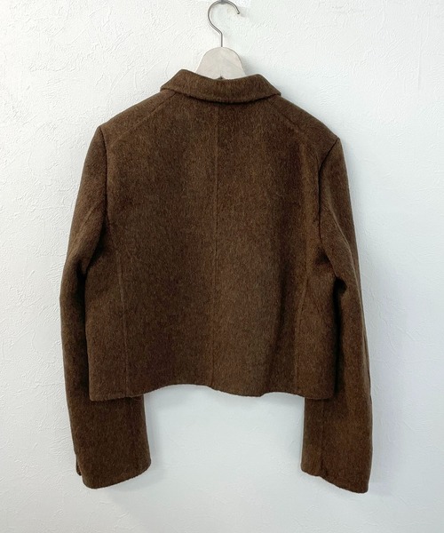 【nomnom】襟付きウールショートコート（ステンカラーコート）｜nomnom（ノムノム）