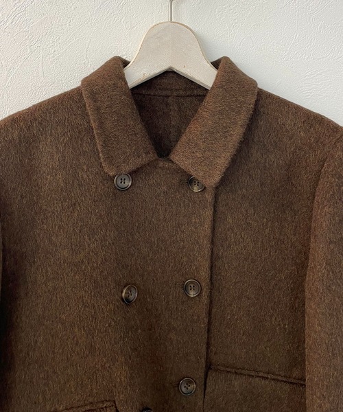 【nomnom】襟付きウールショートコート（ステンカラーコート）｜nomnom（ノムノム）