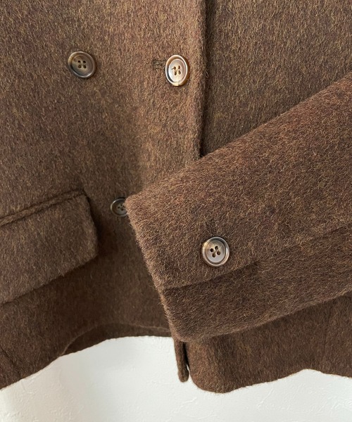 【nomnom】襟付きウールショートコート（ステンカラーコート）｜nomnom（ノムノム）