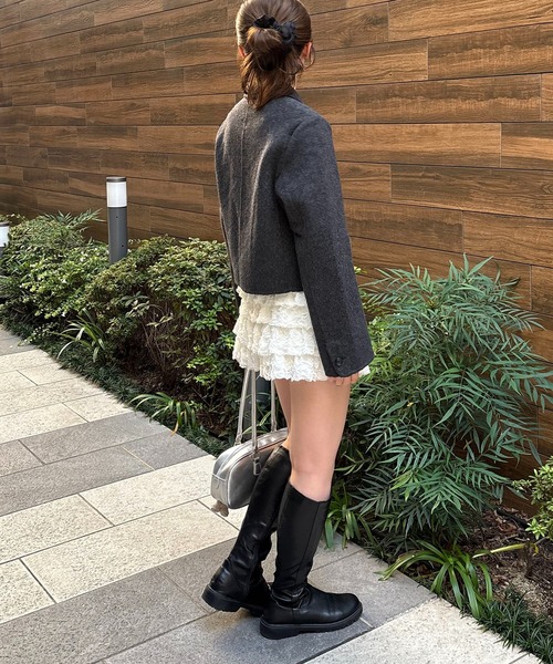 【nomnom】襟付きウールショートコート（ステンカラーコート）｜nomnom（ノムノム）