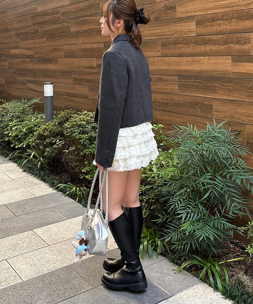 【nomnom】襟付きウールショートコート（ステンカラーコート）｜nomnom（ノムノム）