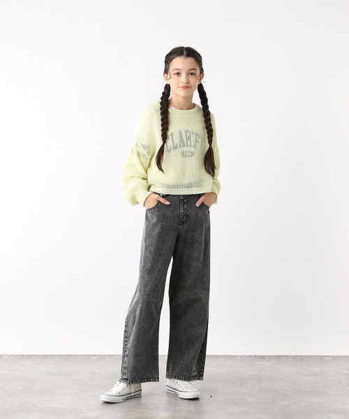GLOBAL WORK(グローバルワーク)の「GOODデニムバレルパンツ/147411(デニムパンツ・キッズ・グレー系その他/ブラック・130cm/140cm/150cm/160cm)」の3枚目の写真