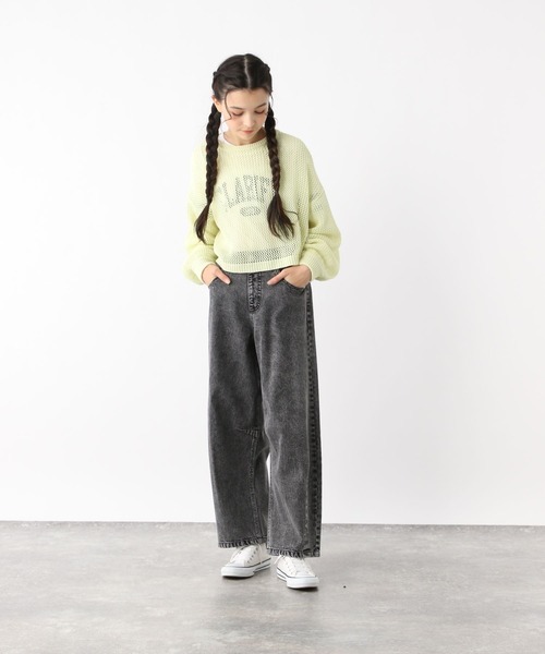 GLOBAL WORK(グローバルワーク)の「GOODデニムバレルパンツ/147411(デニムパンツ・キッズ・グレー系その他/ブラック・130cm/140cm/150cm/160cm)」の4枚目の写真