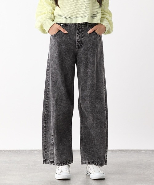 GLOBAL WORK(グローバルワーク)の「GOODデニムバレルパンツ/147411(デニムパンツ・キッズ・グレー系その他/ブラック・130cm/140cm/150cm/160cm)」の9枚目の写真