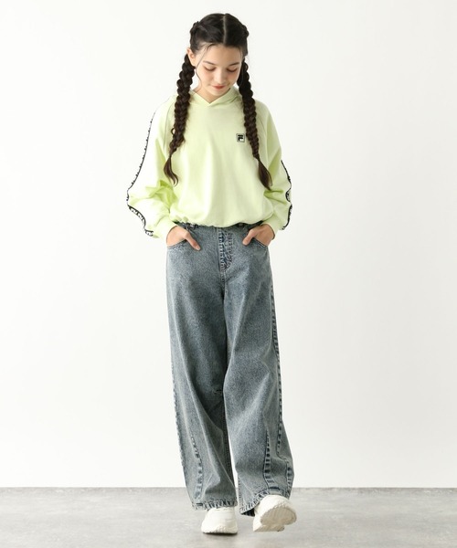 GLOBAL WORK(グローバルワーク)の「GOODデニムバレルパンツ/147411(デニムパンツ・キッズ・グレー系その他/ブラック・130cm/140cm/150cm/160cm)」の10枚目の写真