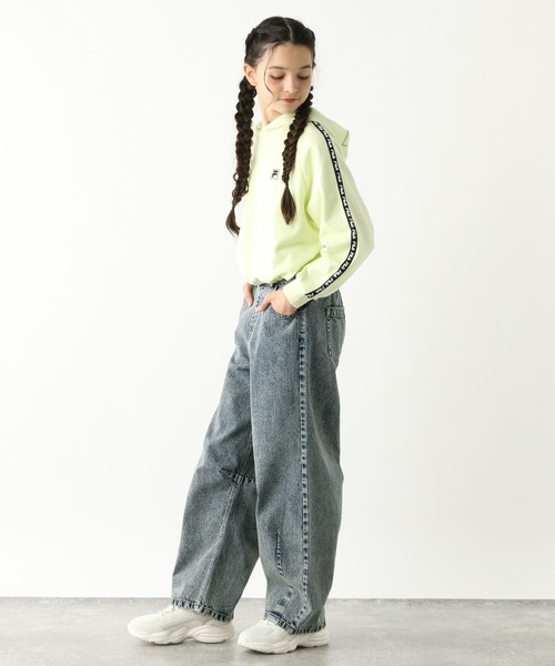 GLOBAL WORK(グローバルワーク)の「GOODデニムバレルパンツ/147411(デニムパンツ・キッズ・グレー系その他/ブラック・130cm/140cm/150cm/160cm)」の11枚目の写真