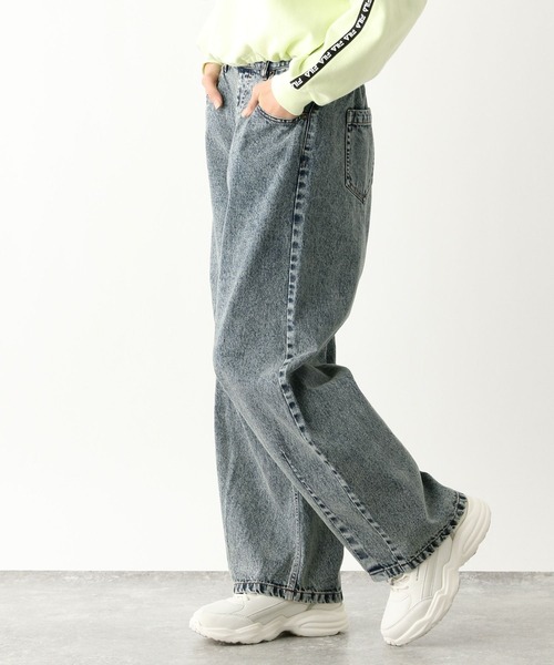GLOBAL WORK(グローバルワーク)の「GOODデニムバレルパンツ/147411(デニムパンツ・キッズ・グレー系その他/ブラック・130cm/140cm/150cm/160cm)」の14枚目の写真