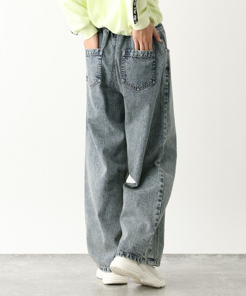 GLOBAL WORK(グローバルワーク)の「GOODデニムバレルパンツ/147411(デニムパンツ・キッズ・グレー系その他/ブラック・130cm/140cm/150cm/160cm)」の15枚目の写真