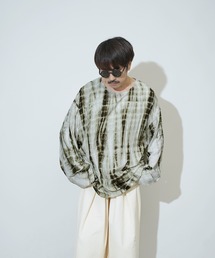 Aphlotus（アプロタス）の「シルケット加工 絞り染め クルーネック LS ビッグ プルオーバー（Tシャツ/カットソー・レディース）」