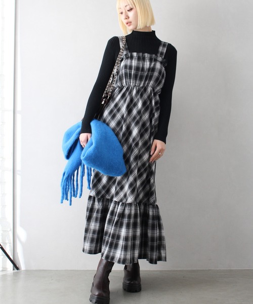 SpRay（スプレイ）の「ビエラチェックキャミワンピース（ワンピース