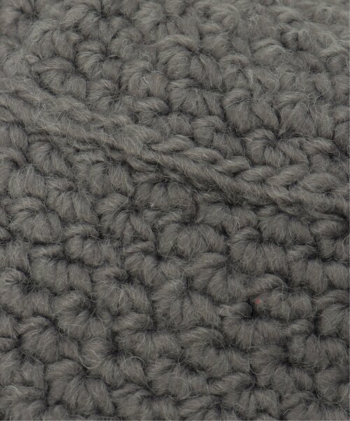 VENCEEXCHANGE（ヴァンスエクスチェンジ）の「ワイドリボンクロシェバブーシュカ（ニットキャップ/ビーニー・レディース・ブラック/アイボリー/グレー・FREE）」の9枚目の写真