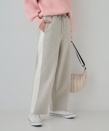 SHOO・LA・RUE | 足のラインをきれいに見せる サイドライン起毛イージーパンツ(その他パンツ)