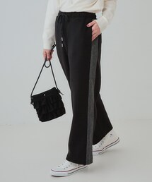 SHOO・LA・RUE | 【S-LL】脚のラインをきれいに見せる サイドライン起毛イージーパンツ(その他パンツ)