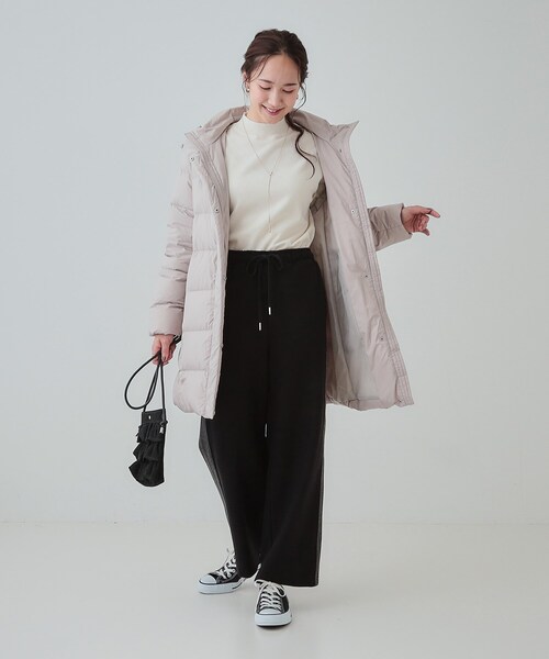 SHOO・LA・RUE（シューラルー）の「【S-LL】脚のラインをきれいに見せる サイドライン起毛イージーパンツ（その他パンツ・レディース・ブラック/ライトグレー・02/01/04/03）」の5枚目の写真