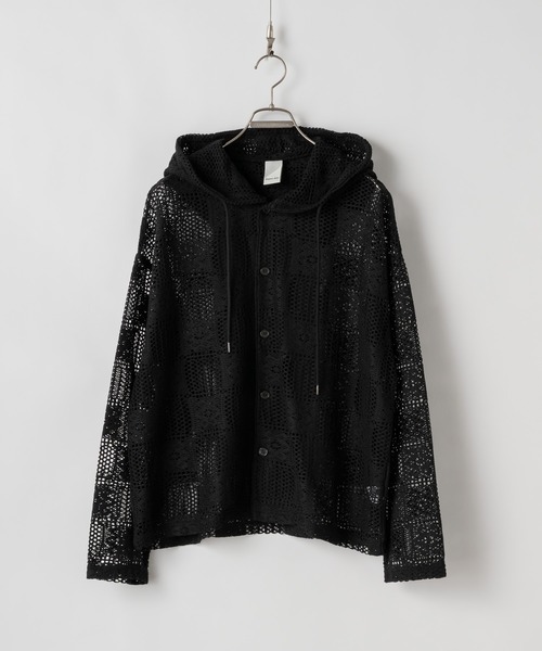 CASPER JOHN(キャスパージョン)の「Lace parka/レースパーカー(パーカー・メンズ・ブラック/ホワイト・X-SMALL/SMALL/MEDIUM/LARGE)」の14枚目の写真