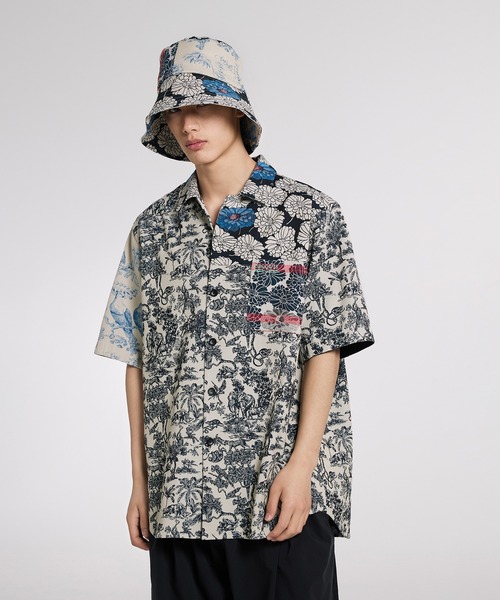 JNBY（ジェーエヌビーワイ）の「Floating Floral-jacquard Bucket Hat / バケットハット（ハット・メンズ・ブルー・ONE SIZE）」の3枚目の写真