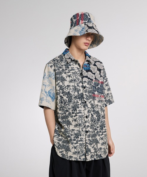 JNBY（ジェーエヌビーワイ）の「Floating Floral-jacquard Bucket Hat / バケットハット（ハット・メンズ・ブルー・ONE SIZE）」の4枚目の写真