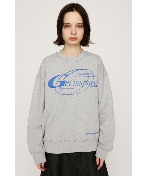 SLY(スライ)の「FRONT PRINT SW TOPS フロント プリント スウェット トップス 秋服 冬服 トレーナー(スウェット・レディース・ライム/杢グレー/ブラウン・FREE)」の9枚目の写真