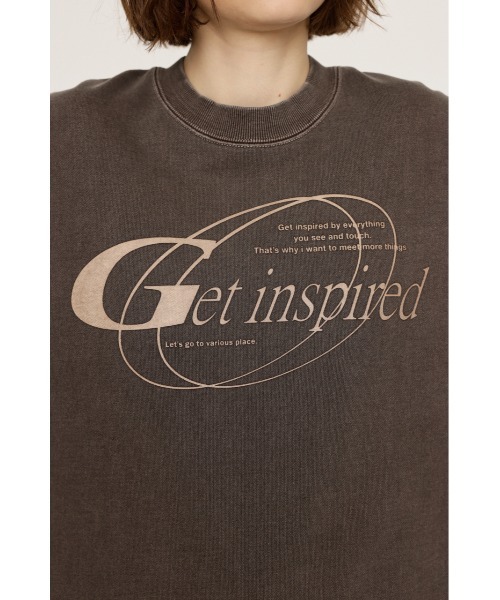 SLY(スライ)の「FRONT PRINT SW TOPS フロント プリント スウェット トップス 秋服 冬服 トレーナー(スウェット・レディース・ライム/杢グレー/ブラウン・FREE)」の16枚目の写真