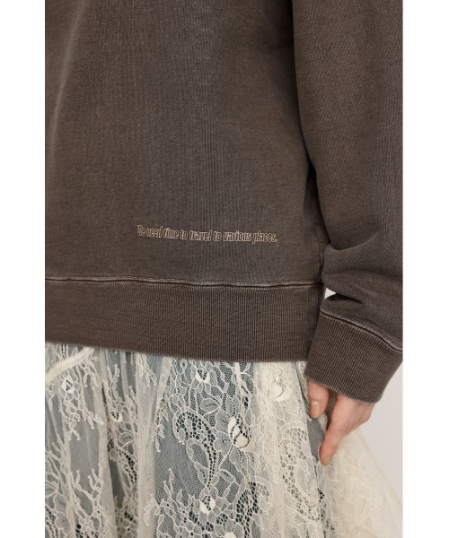 SLY(スライ)の「FRONT PRINT SW TOPS フロント プリント スウェット トップス 秋服 冬服 トレーナー(スウェット・レディース・ライム/杢グレー/ブラウン・FREE)」の18枚目の写真