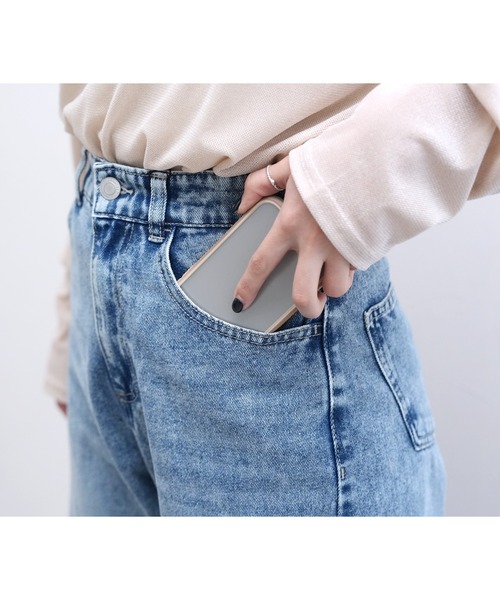 reca(レカ)の「デニムバレルレッグパンツ(デニムパンツ・レディース・ブルー系その他/ネイビー・FREE)」の14枚目の写真