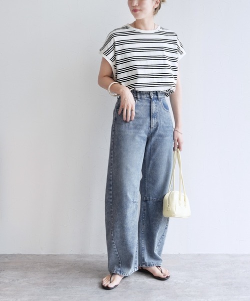 BASCOライサパンツ　8オンスデニムのバレルレッグパンツ デニムバレルレッグパンツ（デニムパンツ）｜reca（レカ）の