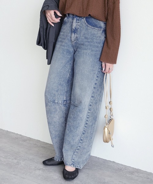 reca(レカ)の「デニムバレルレッグパンツ(デニムパンツ・レディース・ブルー系その他/ネイビー・FREE)」の21枚目の写真