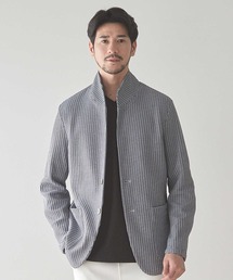<UNION STATION by MEN'S BIGI>ポリエステルニットスタンドカラージャケット