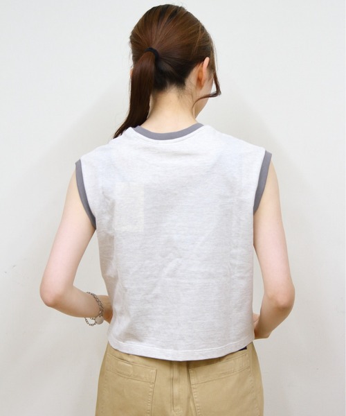 セール】ORCIVAL/オーシバル エンブロイダリースリーブレスTEE