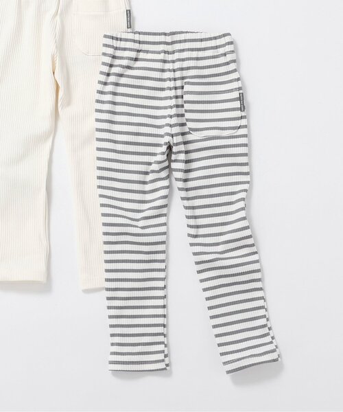 apres les cours（アプレレクール）の「リブレギンス/7days Style pants（レギンス/スパッツ・キッズ・グレー/ブラック/アイボリー・80/120/110/100/90/130）」の3枚目の写真