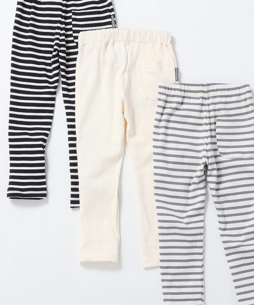 apres les cours（アプレレクール）の「リブレギンス/7days Style pants（レギンス/スパッツ・キッズ・グレー/ブラック/アイボリー・80/120/110/100/90/130）」の2枚目の写真