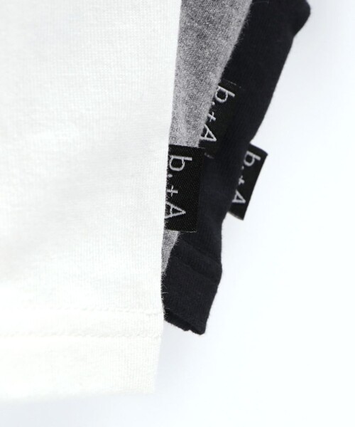 BRANSHES(ブランシェス)の「【b.+A】金子綾/リボンドッキング長袖Tシャツ(Tシャツ/カットソー・キッズ・杢グレー/ブラック/オフホワイト・90/100/110/120/130/140/150)」の6枚目の写真