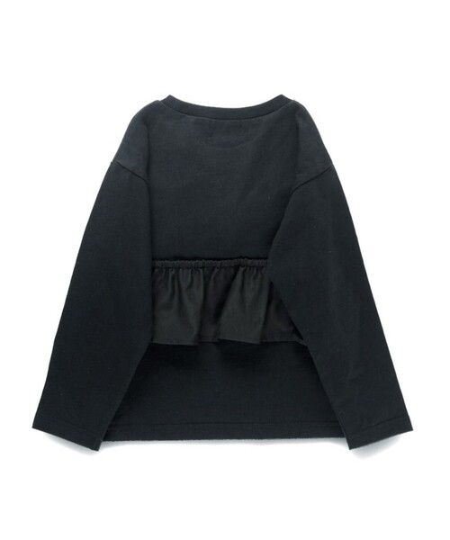 BRANSHES(ブランシェス)の「【b.+A】金子綾/リボンドッキング長袖Tシャツ(Tシャツ/カットソー・キッズ・杢グレー/ブラック/オフホワイト・90/100/110/120/130/140/150)」の15枚目の写真