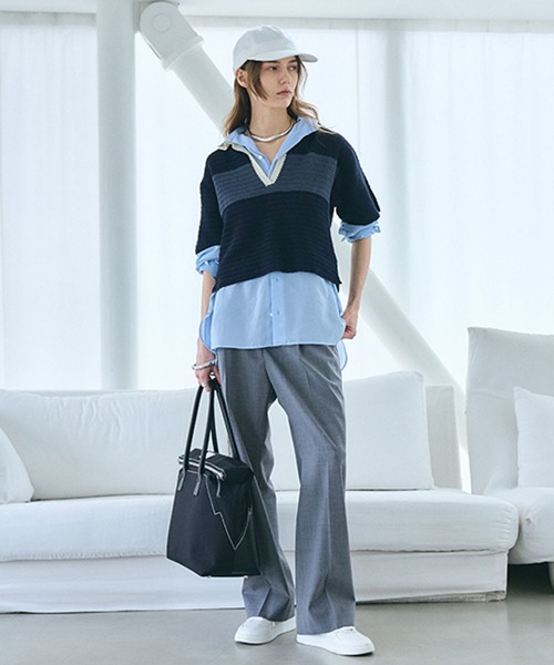 Chaos（カオス）の「Chaos(カオス)/コロンニットポロ（ニット/セーター・レディース・ネイビー・FREE）」の19枚目の写真