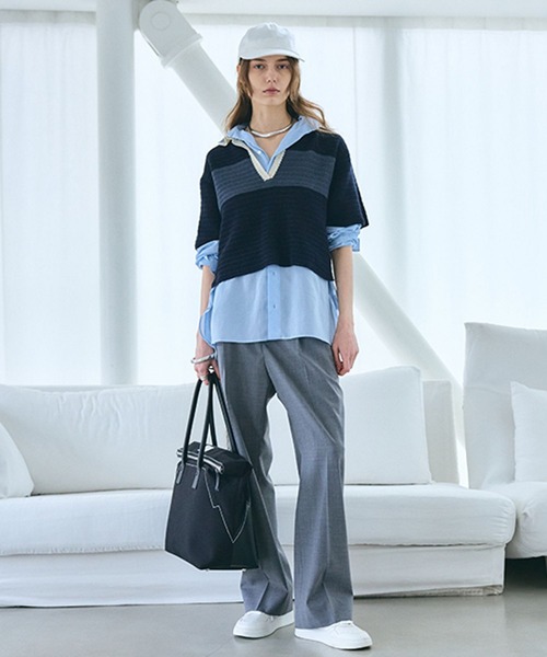 Chaos（カオス）の「Chaos(カオス)/コロンニットポロ（ニット/セーター・レディース・ネイビー・FREE）」の18枚目の写真