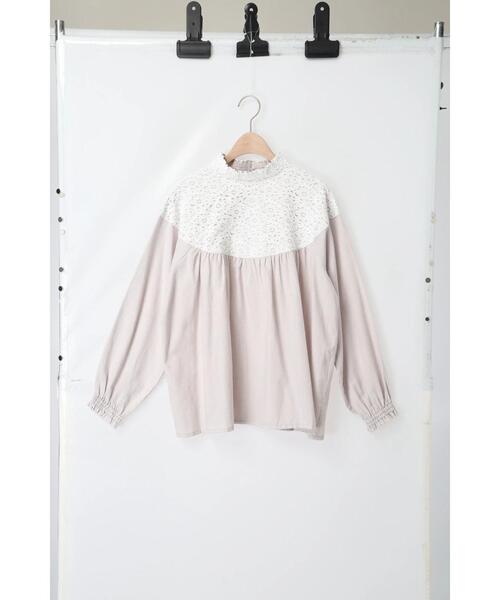 Samansa Mos2（サマンサ モスモス）の「レースラウンド切替ブラウス（シャツ/ブラウス・レディース・ブラック/オフホワイト/グレー・F）」の18枚目の写真