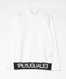 1 piu 1 uguale 3（ウノピゥウノウグァーレトレ）の「LOGO RIB ZIP MOCK（Tシャツ/カットソー）」