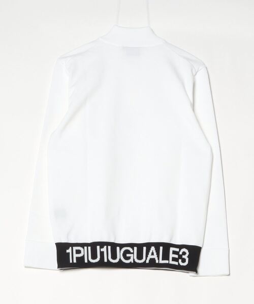 1 piu 1 uguale 3(ウノピゥウノウグァーレトレ)の「LOGO RIB ZIP MOCK(Tシャツ/カットソー・メンズ・ホワイト/カーキ・Ⅲ)」の3枚目の写真