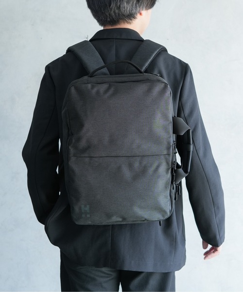Siffler(シフレ)の「【HAPITAS PLUS/ハピタスプラス】 撥水 軽量 A4対応 3wayビジネスバッグ(バックパック/リュック・メンズ・ブラック/グレー・FREE)」の2枚目の写真