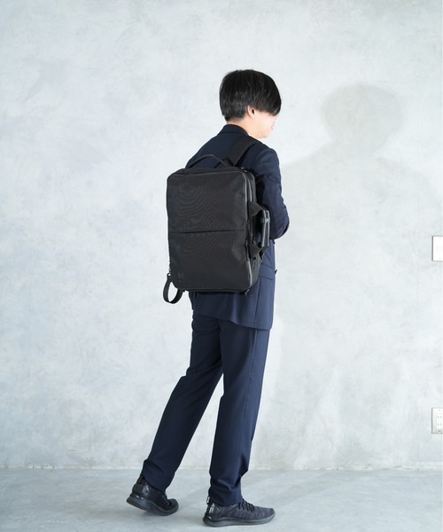 Siffler(シフレ)の「【HAPITAS PLUS/ハピタスプラス】 撥水 軽量 A4対応 3wayビジネスバッグ(バックパック/リュック・メンズ・ブラック/グレー・FREE)」の12枚目の写真