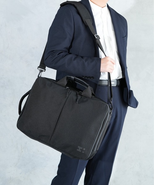 Siffler(シフレ)の「【HAPITAS PLUS/ハピタスプラス】 撥水 軽量 A4対応 3wayビジネスバッグ(バックパック/リュック・メンズ・ブラック/グレー・FREE)」の10枚目の写真