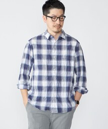 SHIPS | SHIPS: BEZ ウォッシュド チェック ロングスリーブ シャツ(シャツ/ブラウス)