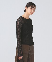 Ray BEAMS | レース キリカエ ロングスリーブ Tシャツ(Tシャツ/カットソー)