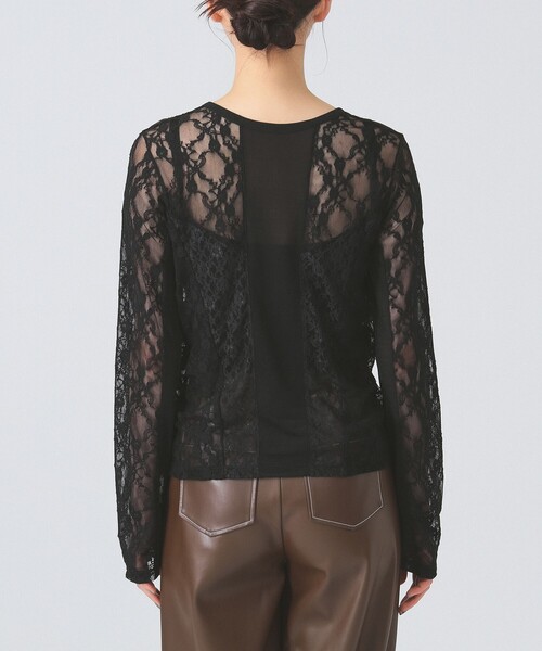 Ray BEAMS（レイビームス）の「レース キリカエ ロングスリーブ Tシャツ（Tシャツ/カットソー・レディース・オフホワイト/ブラック・ONE SIZE）」の16枚目の写真