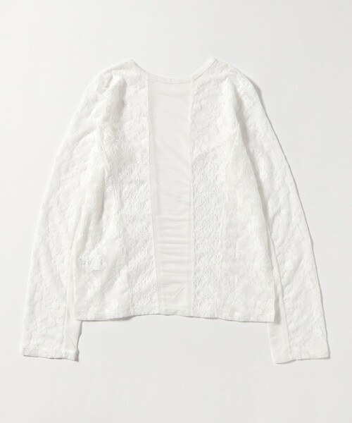 Ray BEAMS（レイビームス）の「レース キリカエ ロングスリーブ Tシャツ（Tシャツ/カットソー・レディース・オフホワイト/ブラック・ONE SIZE）」の21枚目の写真