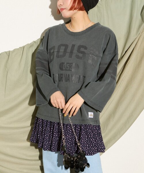 tシャツ 「HELLO.SANFRANCISCO/ハローサンフランシスコ」ピグメントロゴTEE レディース HELLO.SANFRANCISCO/ハローサンフランシスコ】ピグメントロゴTEE