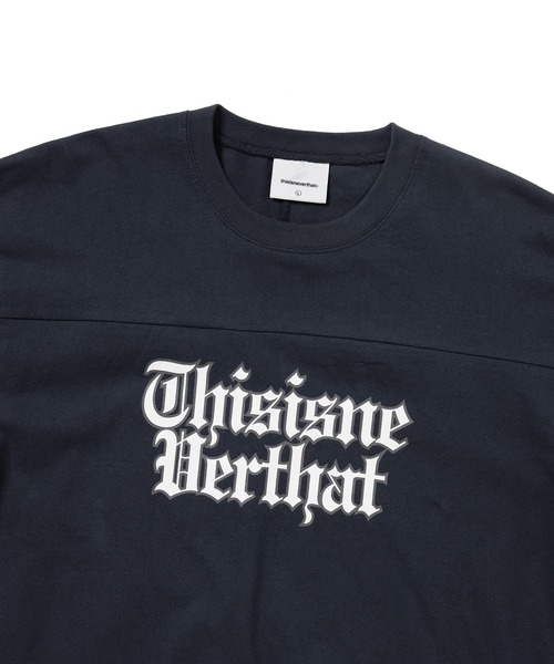 thisisneverthat(ディスイズネバーザット)の「Football Tee(Tシャツ/カットソー・メンズ・グレー/ネイビー・XL/L/M/S)」の4枚目の写真