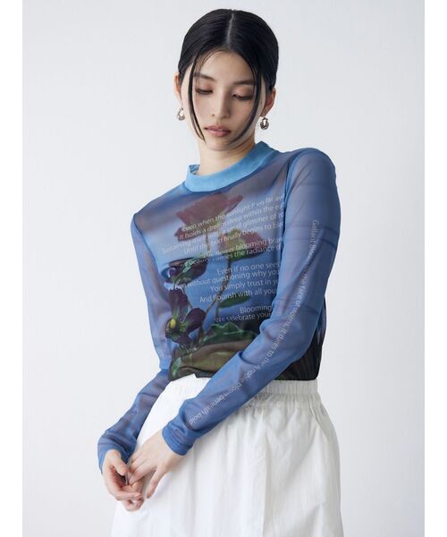 セール】フォトプリントシアートップス（Tシャツ/カットソー