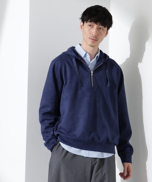 EMMETI×nano universe ゴールドジップスエードブルゾン