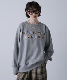 Liten エンブロイダリートップス　グレー　新品 スウェット エンブロイダリー」に該当するトップス（グレー/灰色系